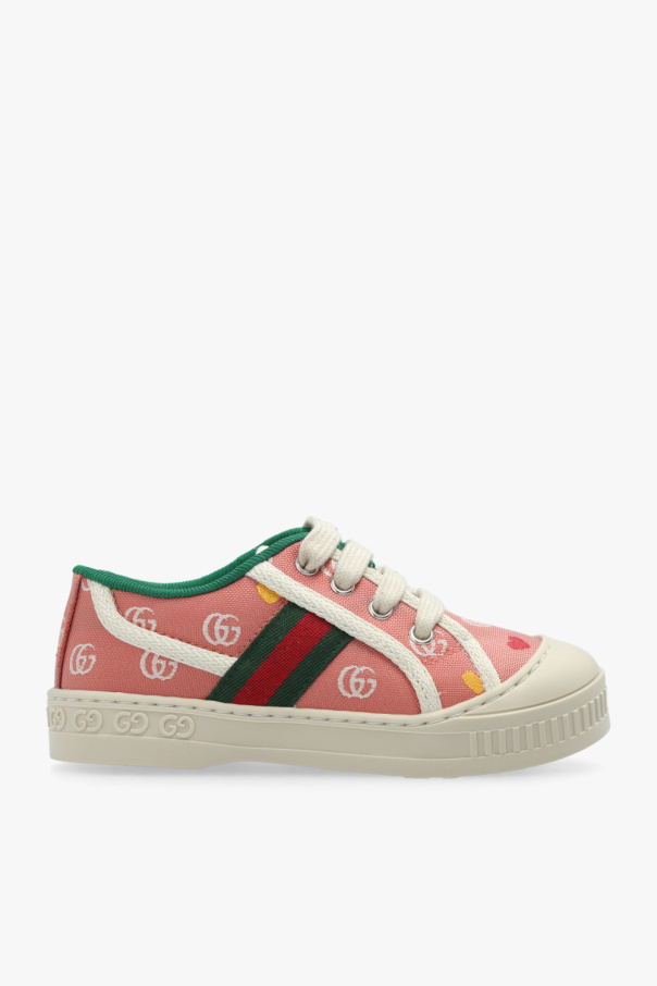 gucci tennis 1977 leather sneakers - Pink Sneakers with 'Web